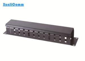 Quality 12 Port Rack Mounted Cable Management Cold Rolled Steel With Powder Coat Finishing wholesale