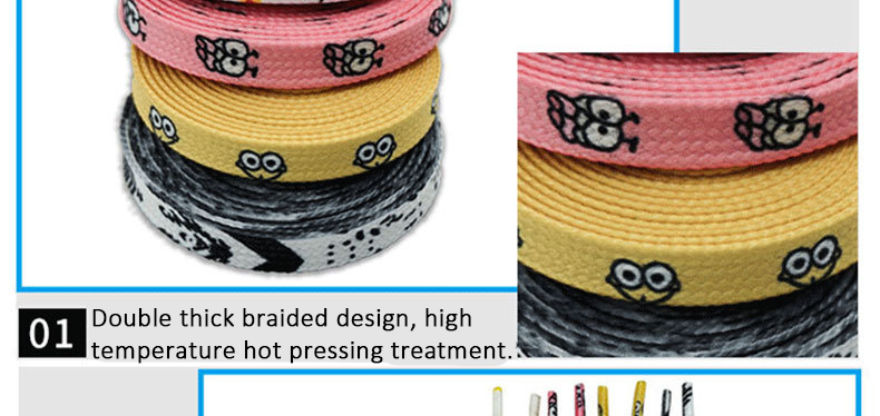custom printed shoelace Power Item Piece Packaging Color Feature Hand charms flat shoelace Origin Type GUA Size Place