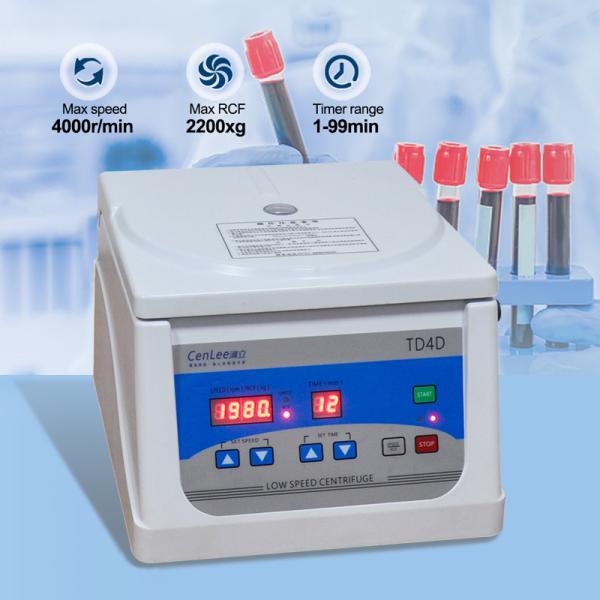 TD4D Table Top Max 4000 Rpm Angle Rotor Low Speed Centrifuge Clinical Medical