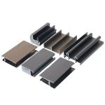 wood grain Glazed Aluminum Curtain Wall Framing Thermal Break