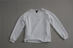 83% Polyester Womens White Crew Neck Sweatshirt Jacquard Design