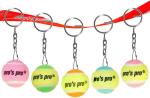 promotional tennis ball with keychain 1.5''