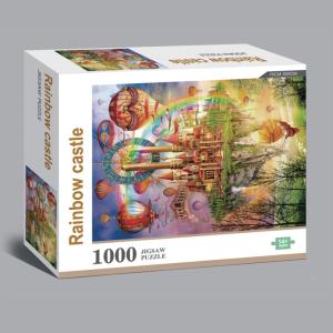 Quality 1000 Pieces Cardboard Rainbow Jigsaw Puzzle IQ Game ASTM Certificated wholesale