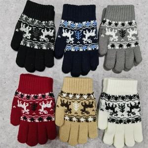 Quality Warm Winter Jacquard Knit Gloves Set for Cozy Season Comfort wholesale