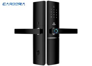 Quality Four Color Bluetooth Fingerprint Door Lock Zinc Alloy Material Anti Peep wholesale
