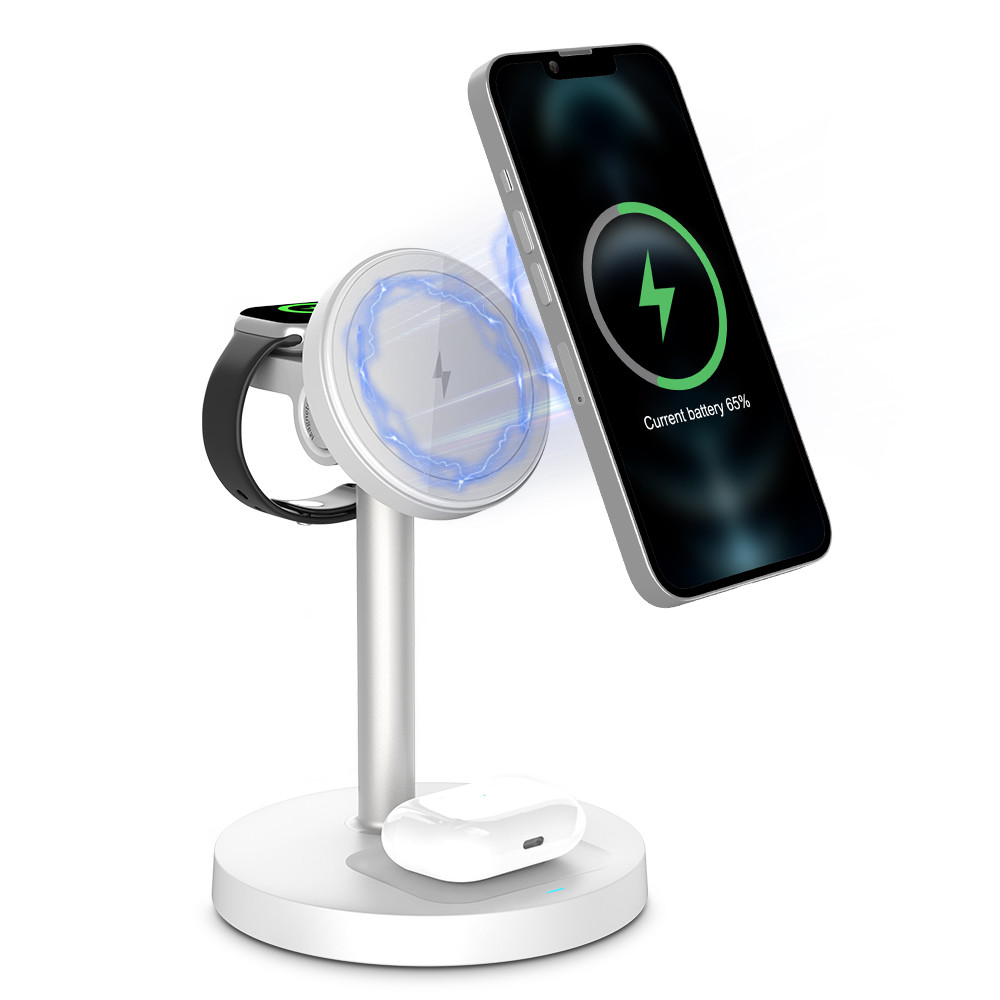 S11 3 in 1 Magnetic Wireless Charging Stand Durable ABS PC Material