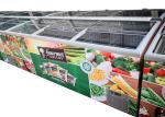 Full Baskets Dividers Cooler Fridge With Sliding Glass Doors