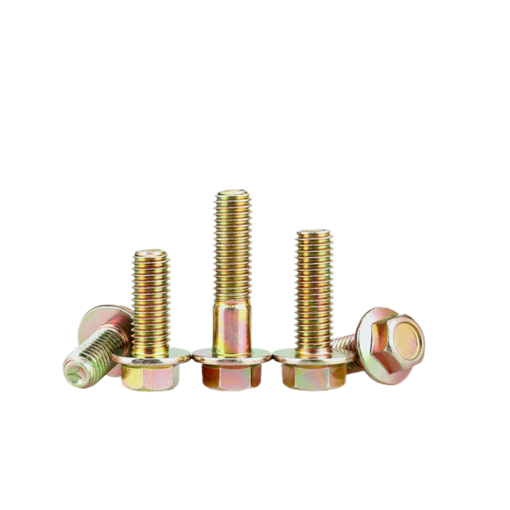 OEM Customized Service Provided Black Finish M6 M8 M10 M12 Zinc Hexagon Flange Bolt DIn6921