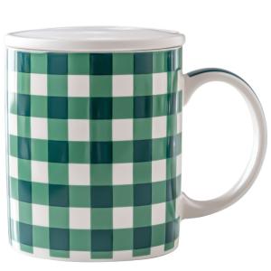 Quality Custom Porcelain Taza Navidad Green Mosaic Ceramic Cup For Business Relationships wholesale