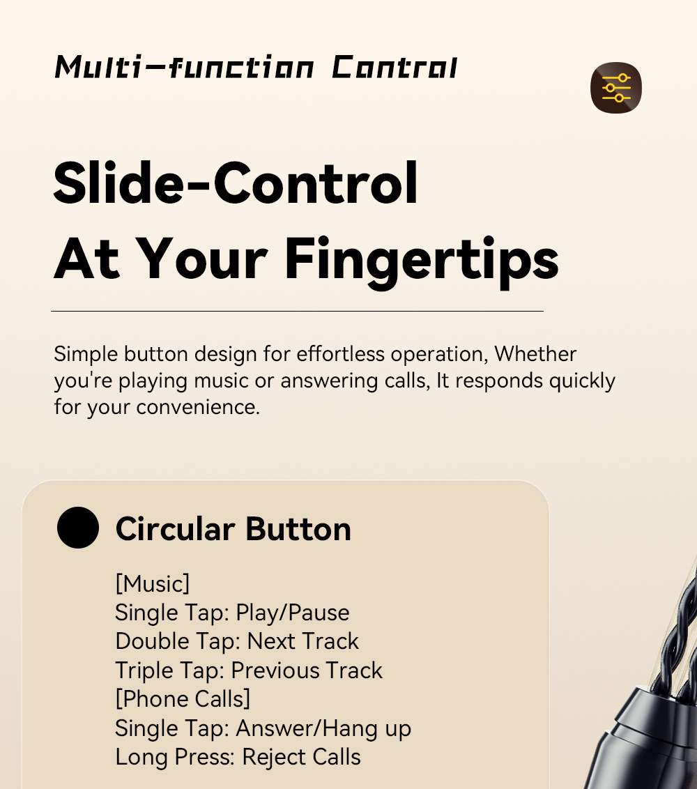 3.5mm Jack Aux USB Type C Earphone With HiFi Touch Control