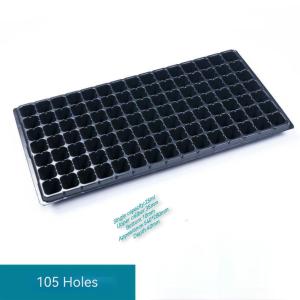Quality 105 Hole Biodegradable Nursery Seedling Tray Agriculture With Water Channel wholesale
