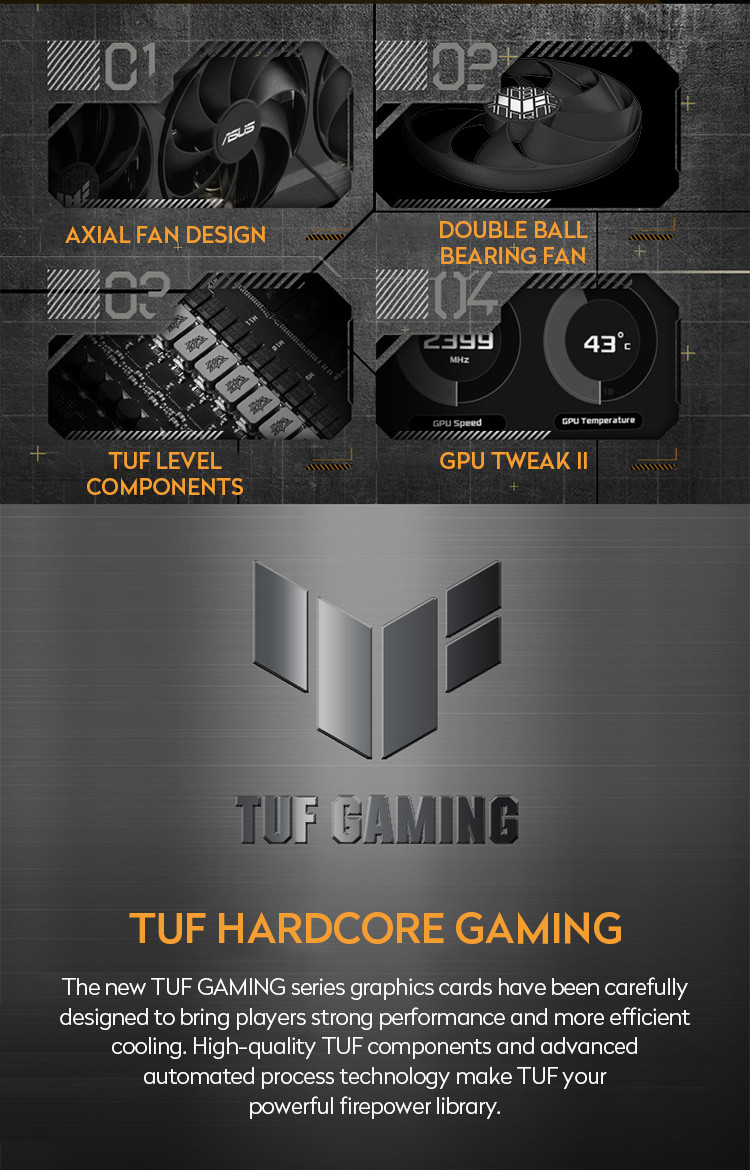 Geforce Rtx 3070 Ti Gaming Graphics Card 8GB GDDR6X PCI Express 4.0 TUF-RTX3070TI-8G-GAMING