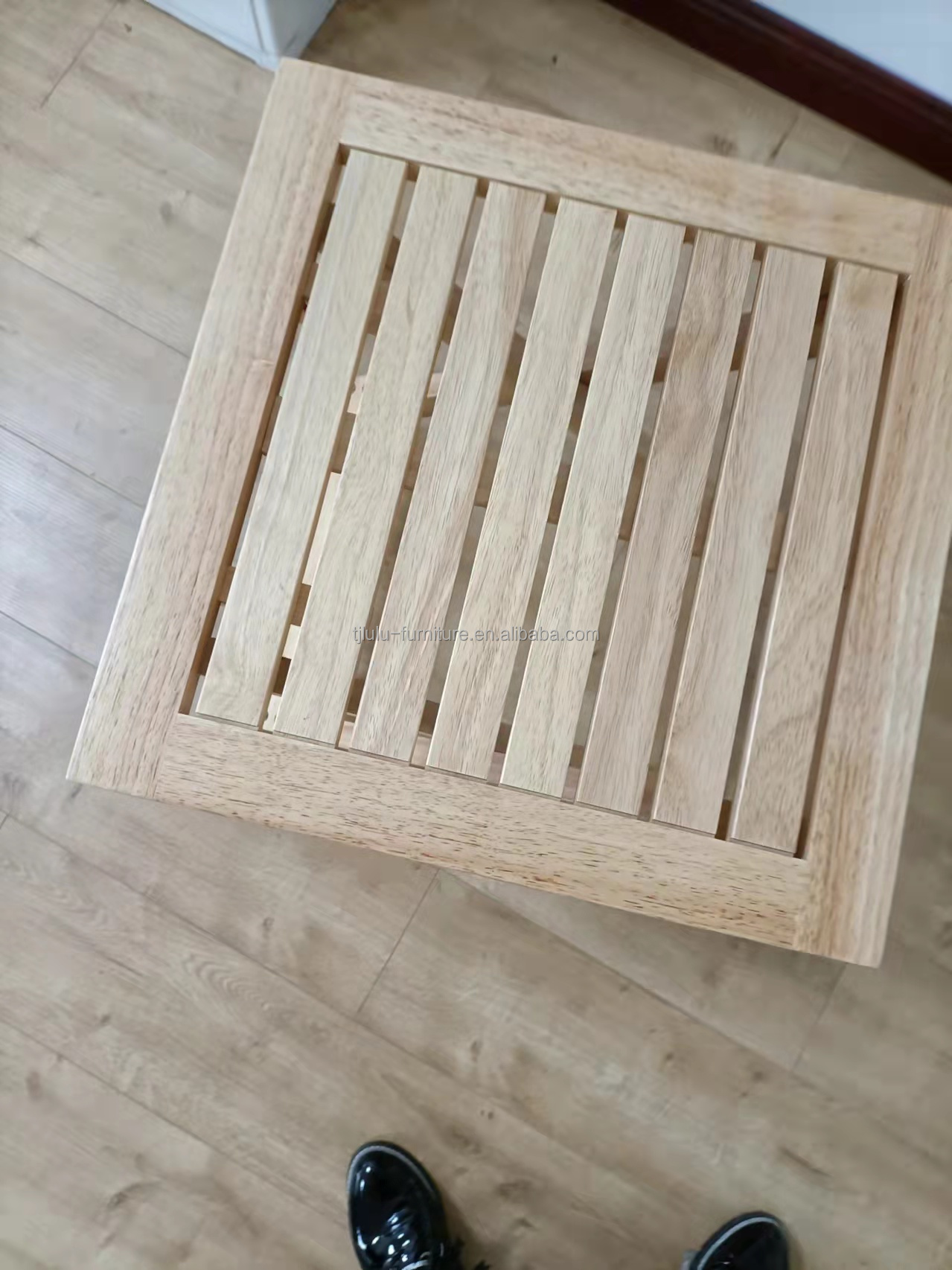 Modern Design Small Folding Garden Rubber Wood Table for Patio Outdoor Coffee Drinks Mail Packing Modern Style