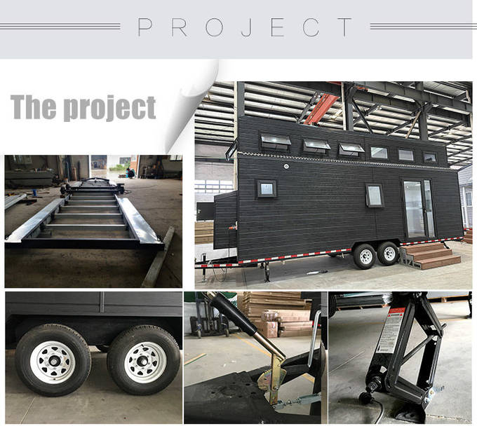 Metal Roof Prefabricated tiny House on wheels With Air Conditioning And Furniture Options