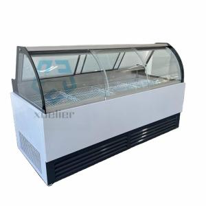 Quality Curved Glass 2m 2.5m Deli Display Freezer Direct Cooling wholesale