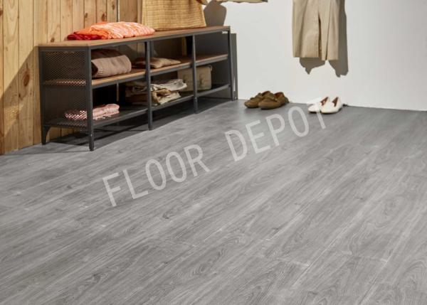 Waterproof Stone Plastic Composite Flooring 4mm Thickness Embossed / Hand -