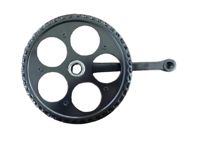 5 Holes Style Black Steel Bicycle Chainwheel Crank 48 T*165 Mm
