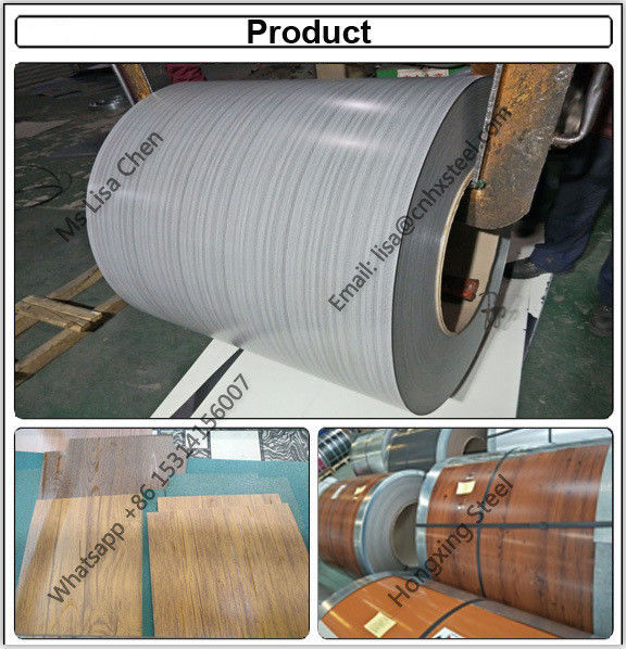 Wooden steel double side painting / 3D oak ppgi 0.45x1250mm