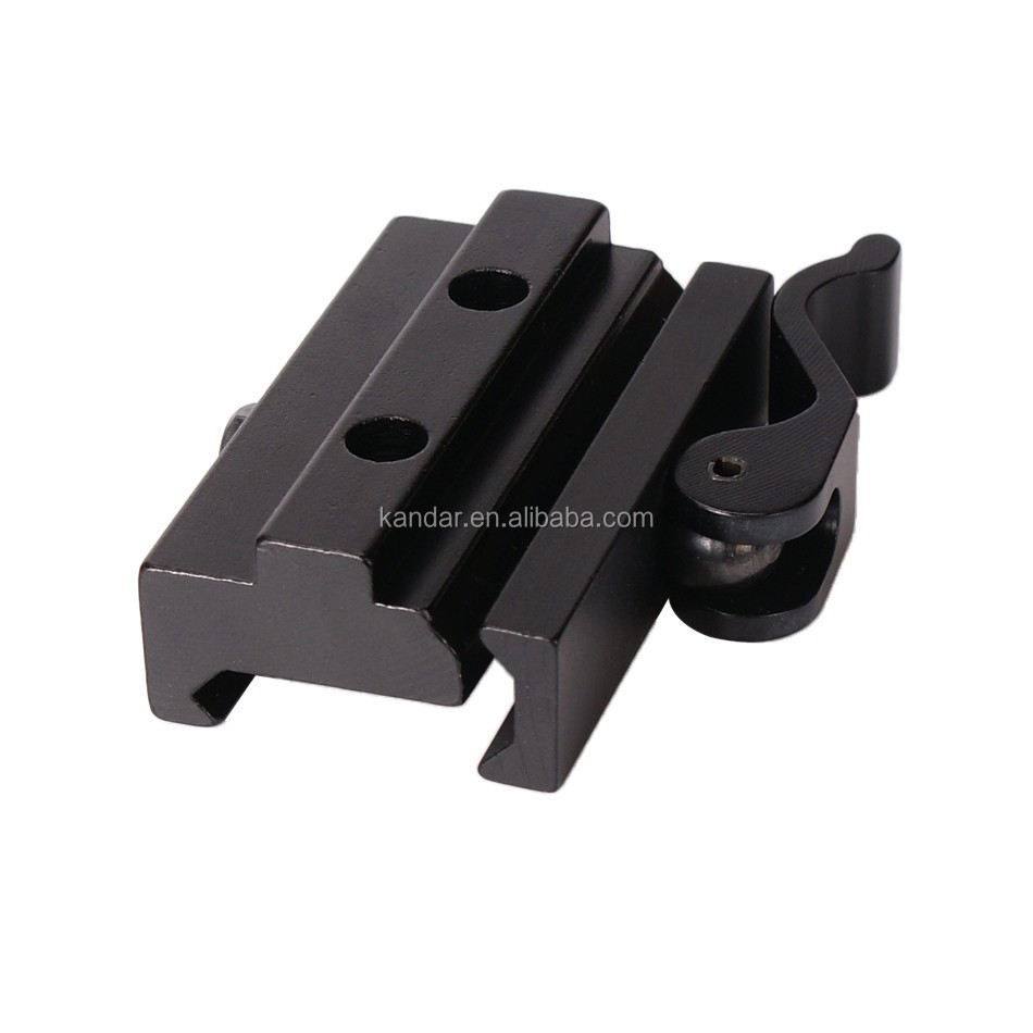 All-metal Riser Mount Adapter for 21mm to 11mm Clamp Bracket in Black Aluminium Alloy