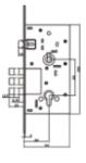 Modern Strong Mortise Body Round Bolt Stainless Steel Painting