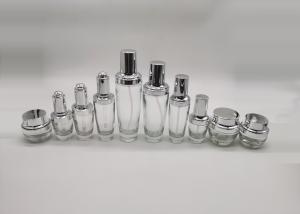 Quality 20g 50g Emulsion Spray Glass Bottle With Silver Pressure Pump wholesale