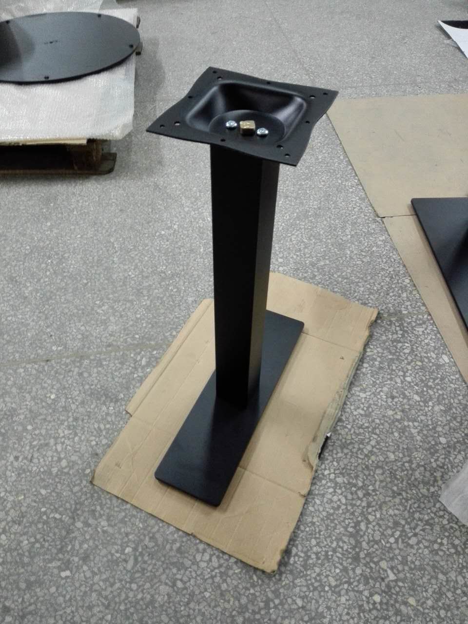 Modern Style Restaurant Dining Room Table Base / Square Metal Table Legs
