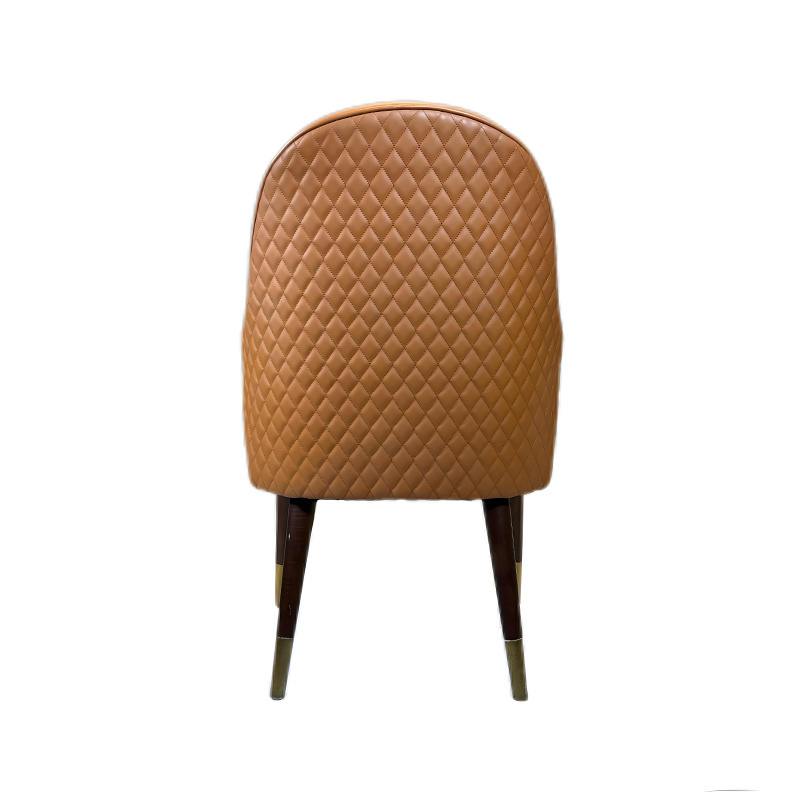 Wholesale Luxury Durable Ash Wood PU Leather Armrest Back Chair Hotel Furniture