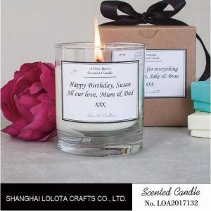 Quality Clean Burning Scented Jar Candle , Apple Cinnamon / Rose Scented Candles wholesale