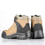 Yellow Steel Toe Cap Work Shoes CE Mens Nubuck Boots For Winter