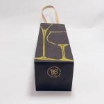Red Wine Personalised Paper Bags 0.30mm Thickness With Hot Stamping Surface