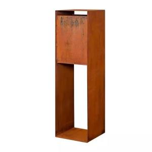 Quality Outdoor Waterproof Metal Post Office Box Key Lock Corten Steel Mailboxes wholesale