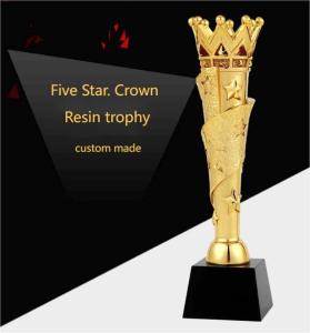 Quality Medal Style Custom Resin Trophies Gold Or Silver Plated wholesale