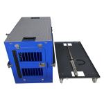 Aluminum Blue 40" Heavy Duty Collapsible Dog Crate With Grooming Arm