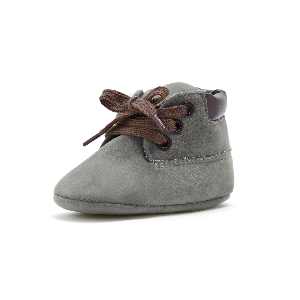Wholesale Faux suede Soft sole 0-18 months boy ankle baby booties