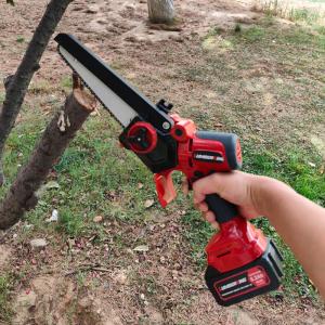 Quality Rechargeable Battery Operated Chain Saw 21V Hand Mini Electric Chainsaw Machine Garden Tool Wood Cutting wholesale