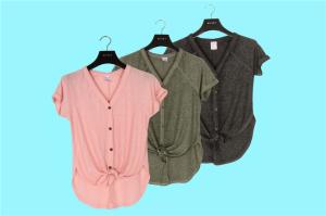 Quality S M L XL 2XL Stockpapa 3 Colors Ladies Casual Tops wholesale