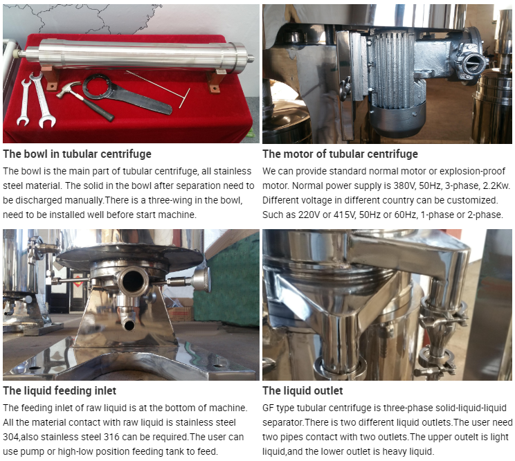 GQ105J Tubular centrifuge separator for waster oil