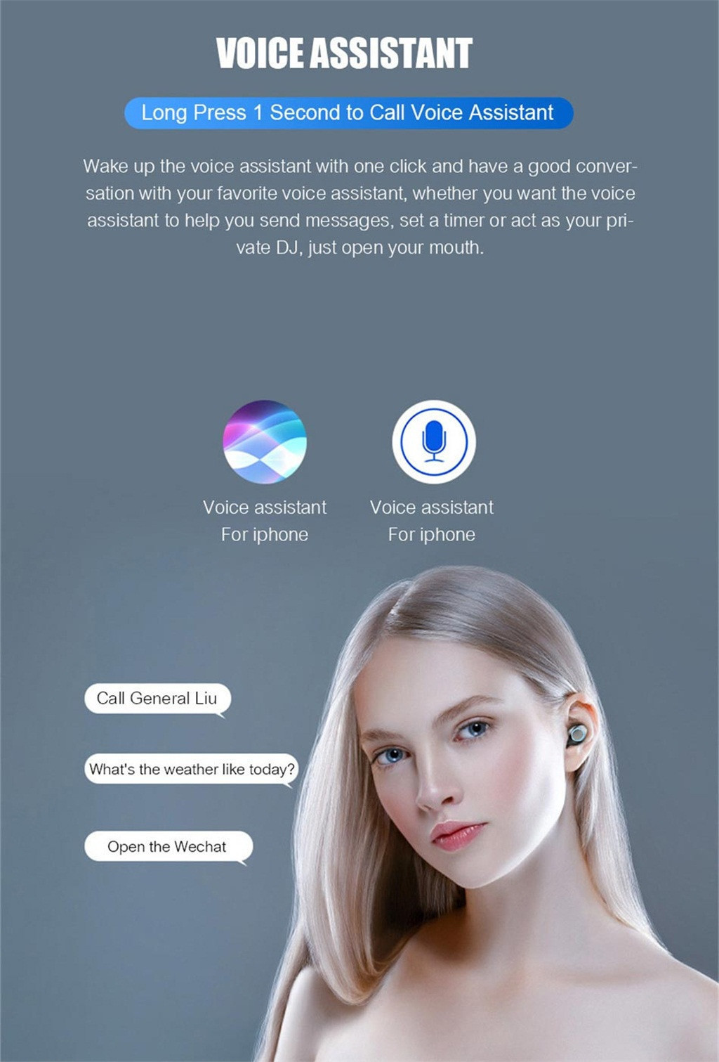 2000mAh Wireless Bluetooth Earbuds Auto Pairing HiFi Stereo Sound IPX5