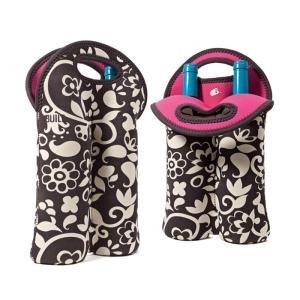 Quality Portable 2 Pack Red Wine Bottle Cooler Sleeve , Neoprene Bulk Wine Bottle Cooler Bag wholesale