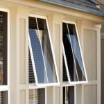 Rainproof Outside Aluminum Window Awnings Sound Insulation