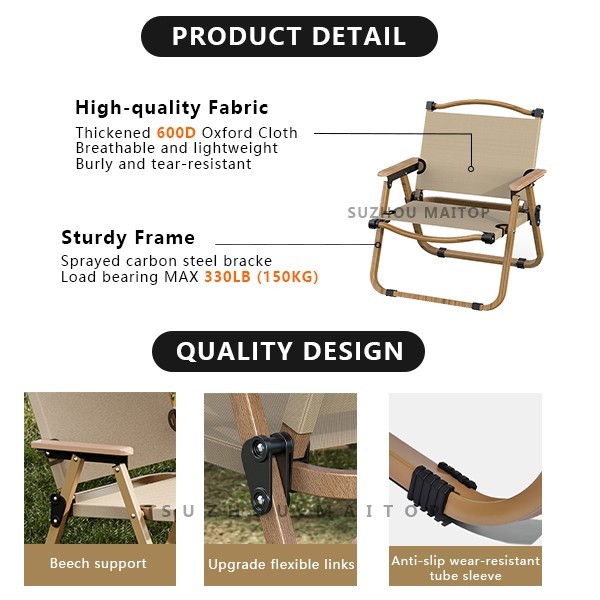 China Cheap Classic Compact Camping Chair Comfortable Lightweight Folding