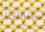 Shopping Mall Chainmail Mesh Fabric , Colorful Iron Curtains With Metal Rings