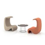 Fabric 138 Cm Modern Commercial Sofa
