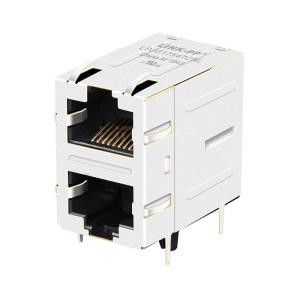 Quality LPJG17547CNL 100/1000 Base-T 10p8c Without LED 2x1 Port RJ45 Female Connector wholesale