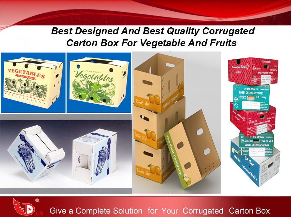 Best Designed And Best Quality Corrugated Carton Box For Vegetable And Fruits