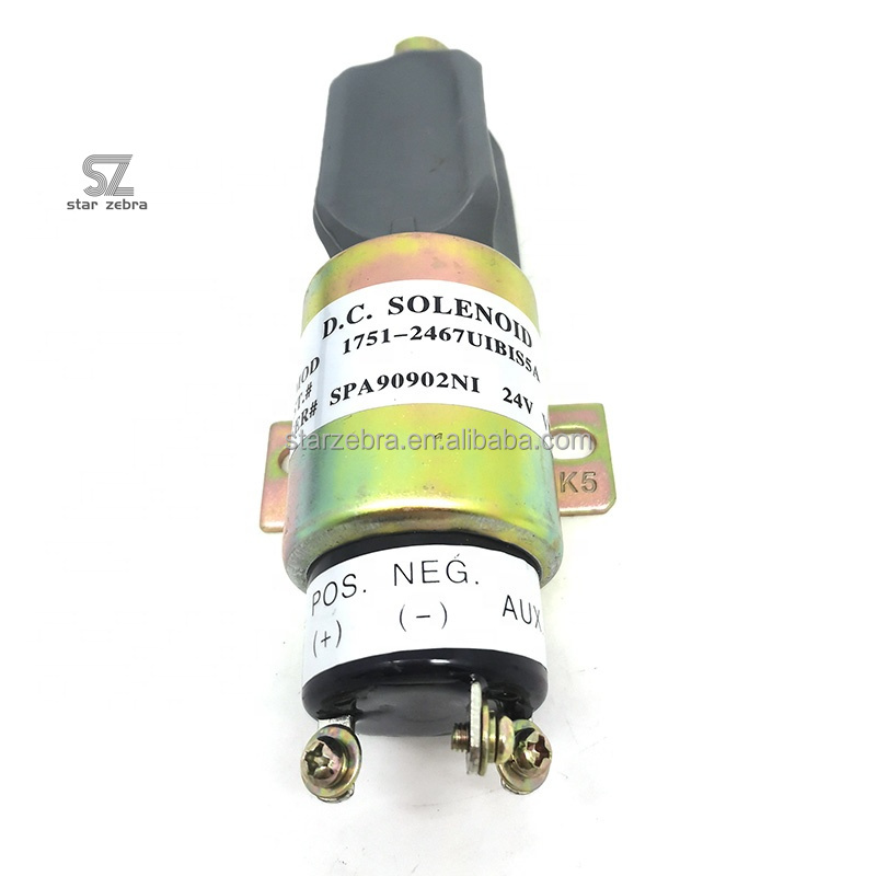 High Guarantee 1751-2467 Excavator Parts 24V Flameout Solenoid Valve S6K Stop Solenoid Valve 1751-2467UIBIS5A