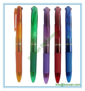 Quality promotional gift four colors ballpen, four ink color pen wholesale