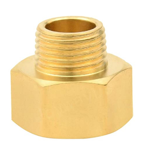 3/4" G Thread Female × 1/2" NPT Thread Male Brass Pipe Fitting Adapter