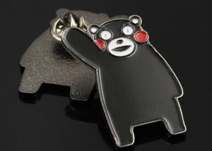 Quality Customized metal zinc alloy black nickel paint student company animal bear brooch pin badge cartoon metal badge logo wholesale