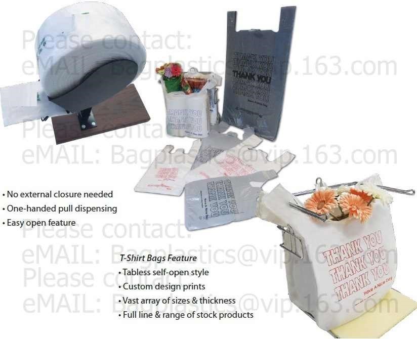 Heavy Duty Compostable T-shirt Handle Tie Plastic Roll Garbage Bags Trash Bags, t shirt carry bags, bagease, bagplastics